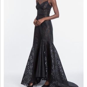 Tracy Reese black slip evening gown